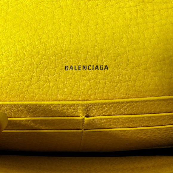 Balenciaga Paper Manny Bi-fold Long Big Wallet Yellow - Picture 13 of 16